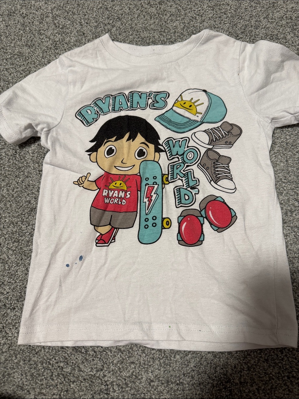 Ryan's World White Kids Graphic Tee - Multicolor Print